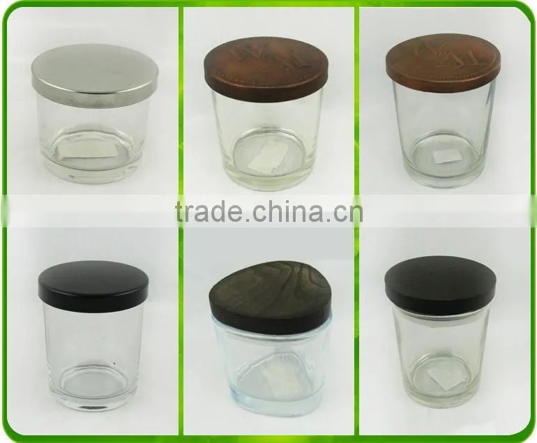 Clear Glass Candle Holder Stem With Lid