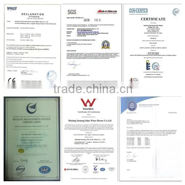 separate pressure heat pipe solar hot water heater