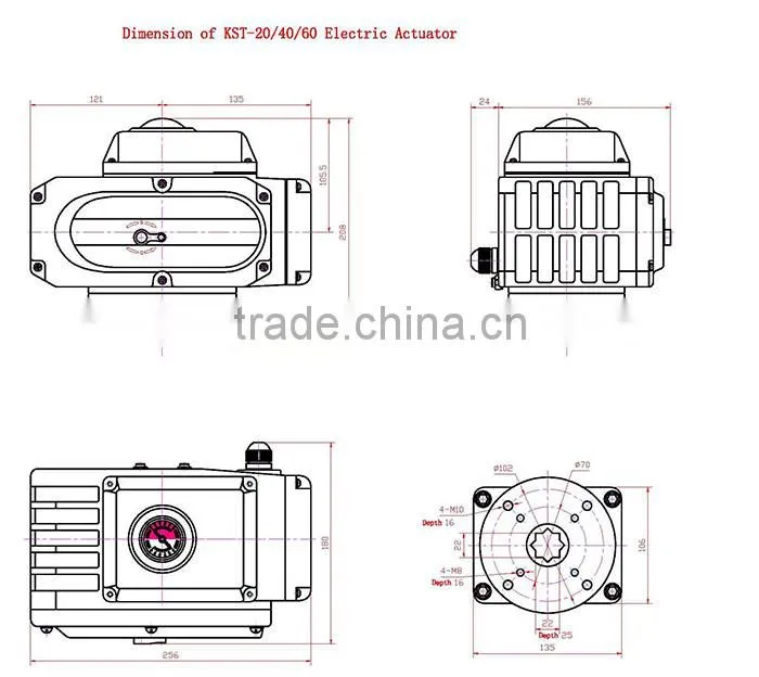 KST-05A 220V AC Modulating Type Electric Actuator