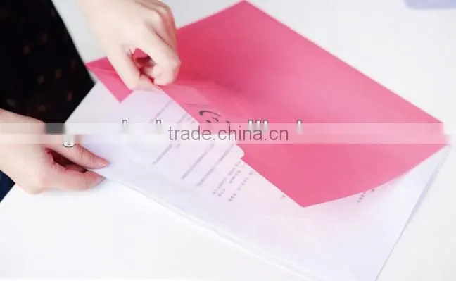 Wholesale custom low price good quality office stationery pp file folder