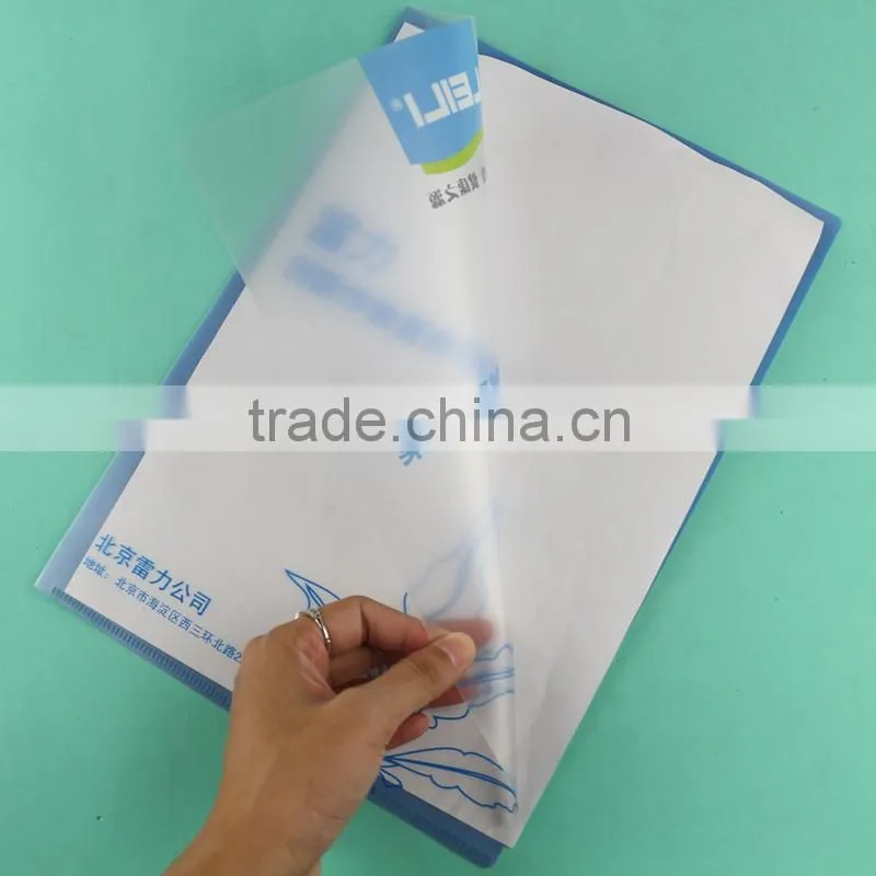 2015 High Quality plastic pp transparent A4 size hardcover file folder