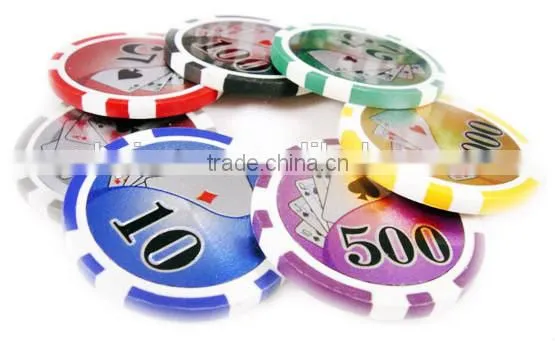 Plastic Pocker Chips 13.5g Clay customize sticker poker chip casino chip