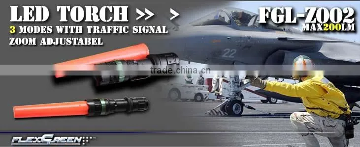 18650 and 3*AAA battery CreeXPE LED traffic flashlight