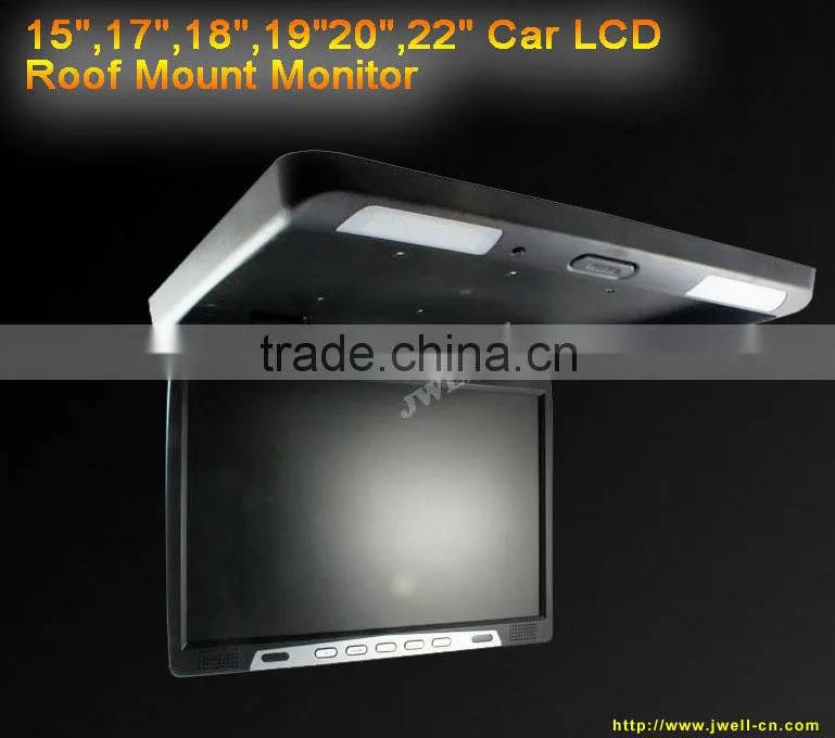 Super Slim 17.3 inch High definition TFT LCD Flip Down Car Monitor