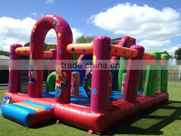 small carnival combo colorful inflatable bouncy slide for children