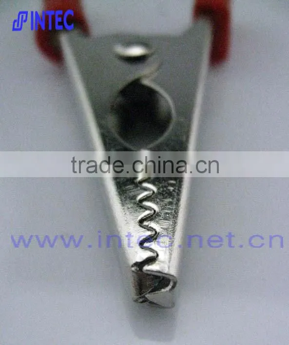 Jumper Wires Alligator Crocodile Roach Test Clip Plastic Handles Crocodile clips 80mm red color I00141