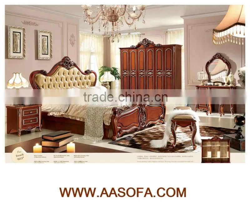 Bedroom almirah wood bed french provincial furniture