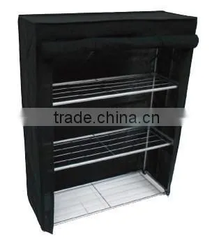 Black Portable fabric wardrobe,assembled wardrobe,folding wardrobe
