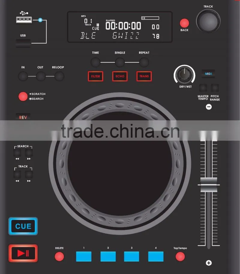 Fidek Dj software small midi TAP Tempo function DJ Controller for computer with LCD display music control