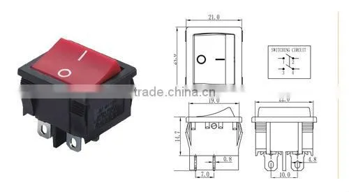 Single Pole kcd rocker switch