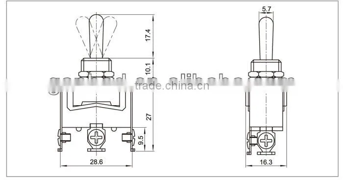 Heavy stainless Big size toggle swith