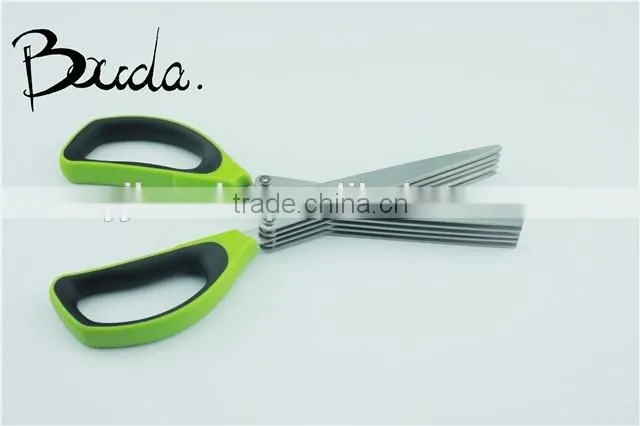 5 blade stainless steel multifunction herb scissor/ kitchen scissors BD-S1619