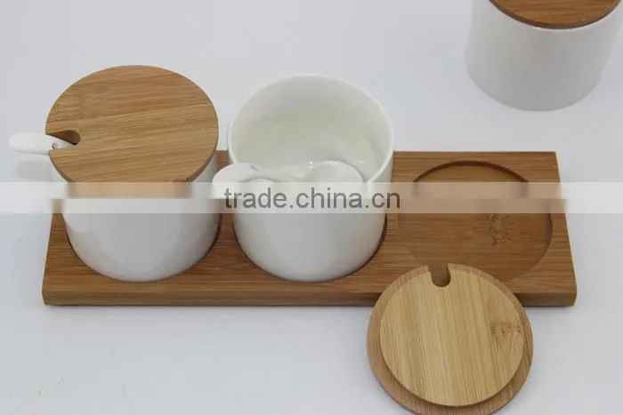 2015 hot selling white ceramic jars with lids