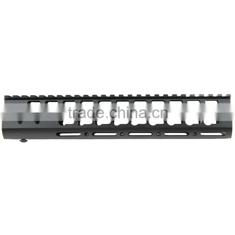 Funpowerland Black NEW Free Float NSR 10 Inch Handguard One-piece Top Rail System KeyMod High Quality Lightest FDE For AR-15
