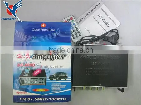 Hi fi AK668D DC12V or AC200V-240V high quality digital audio amplifier