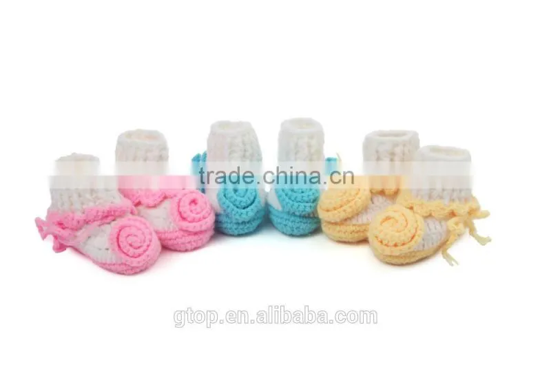 Baby Handmade Crochet Boots Shoes Supplier for 1-10 months old B-0013