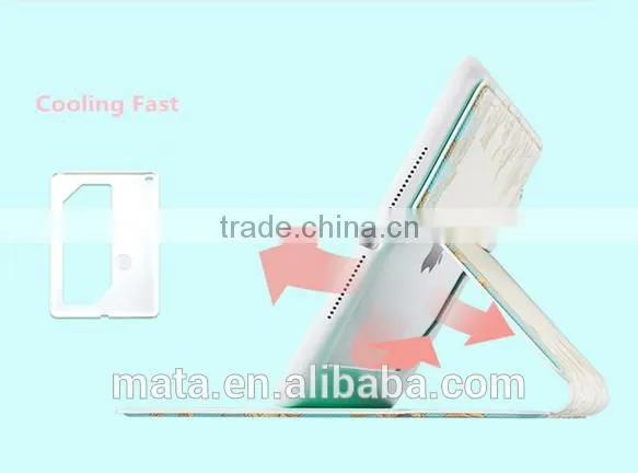 Fashionable Painting Cartoon TPU Leather Case For 360 Degree Rotate For Ipad