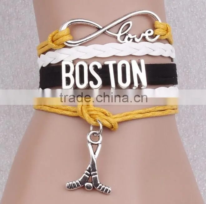 Factory custom logo infinity womens charm bracelets