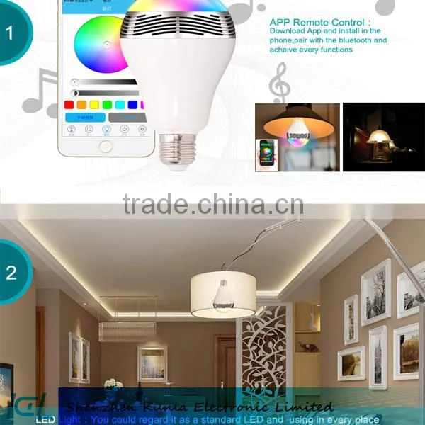 Bluetooth wireless light bulb Cell Phone Wireless Control 7W E27