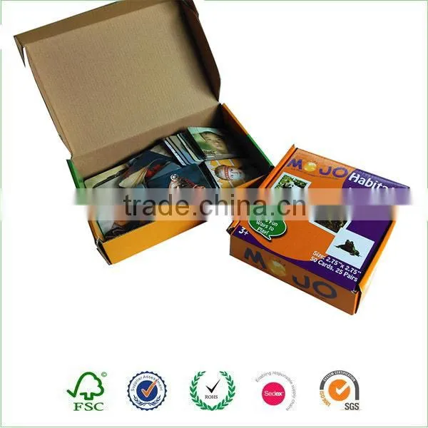 Varnishing finish children memory card game