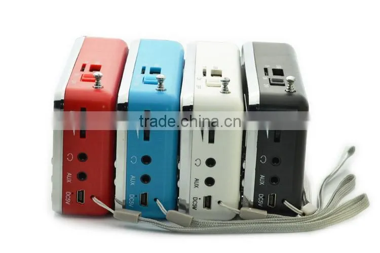 Robot-229 2014 hot portable card speaker,repeat play,fm radio usb sd card reader speaker
