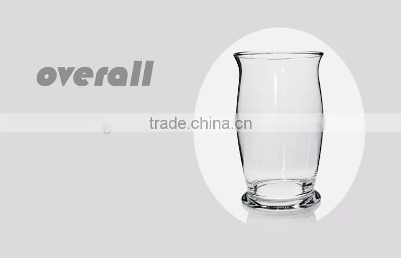 High quality newest developed home decoration clear glass candle jar