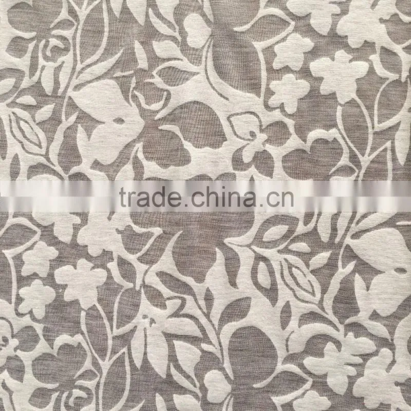 60%polyester 40%cotton CVC bird design knit burn-out jersey fabric for tank tops