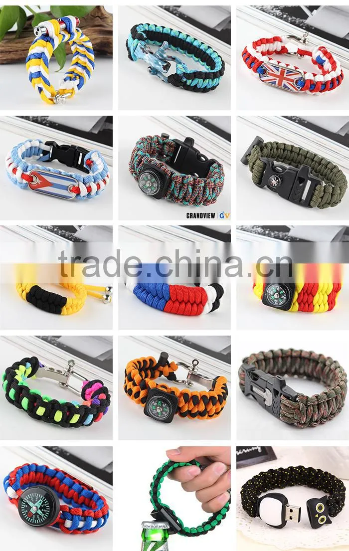 Energy survival bracelet 550 strong paracord rope survival bracelets