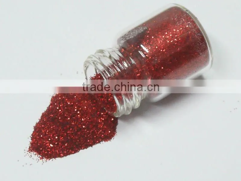 .008" Red Color Solvent resistance UV resistance glitter powder