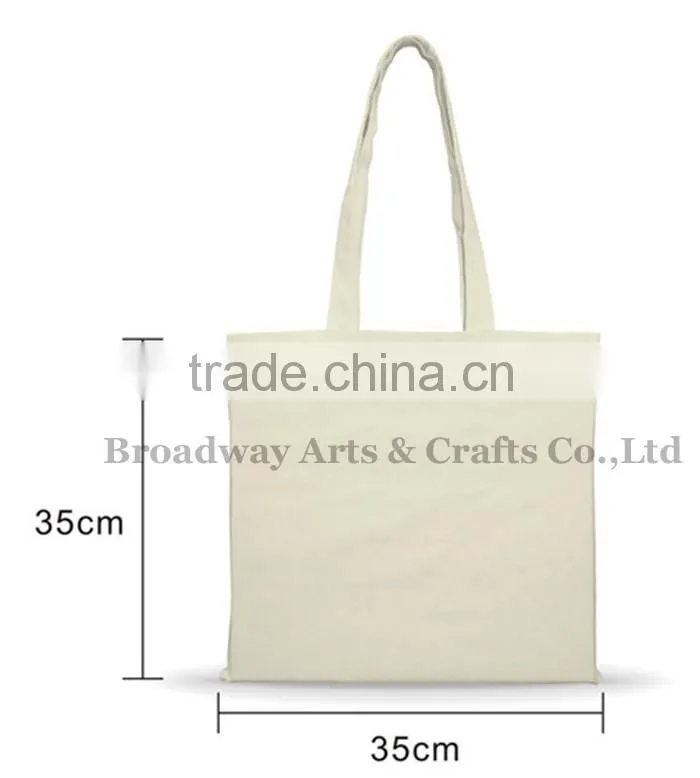 2016 Fashion customized recycle organic canvas bag wholesale