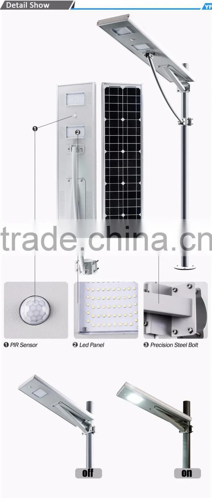 YANGFA Smart sensors solar pv led street light AS01 30W