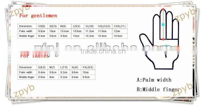 Short leather gloves with sheep skin soft handfeel