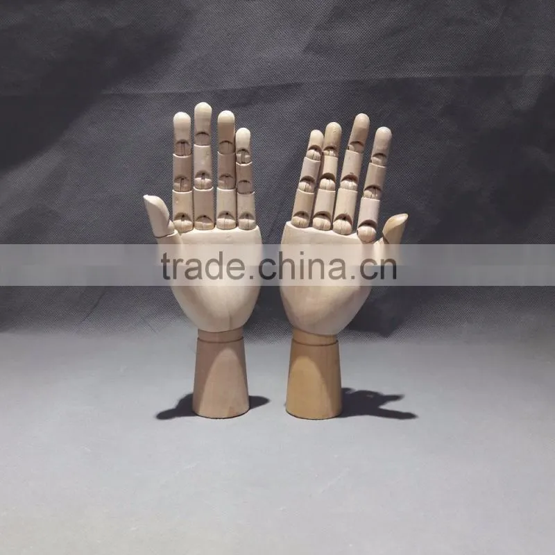 8" kids wooden hand mannequin hand drawing hand display hand