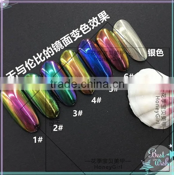 new nail powder mirror powder metal effect for nail art Manufacturer HONEY GIRL