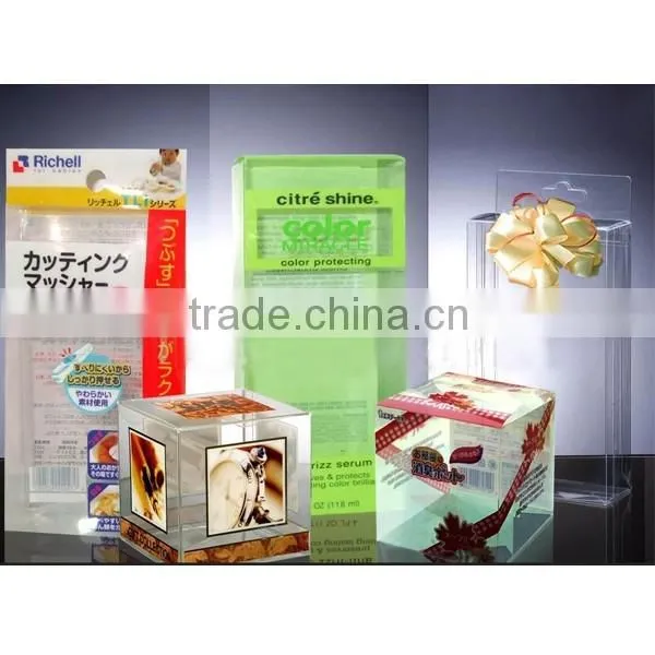 High quality custom logo printing clear plastic packaging box,pet pp pvc box