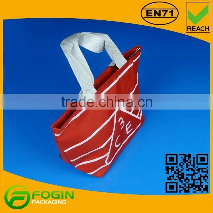 red color ziplock custom reusable bag