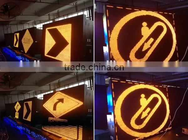 Outdoor P10 Traffic full color led display panel,road safety arrow display sign,outdoor roadside traffic led display signs board