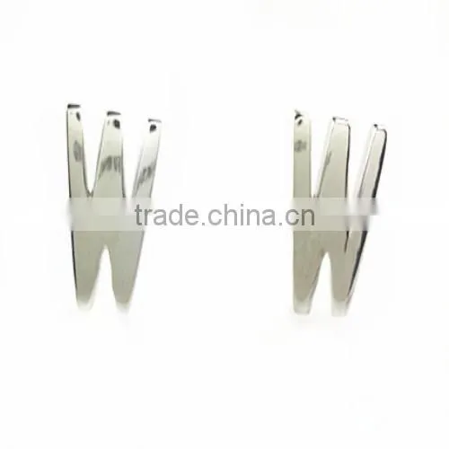 One Gram Small Silver Earring 24 Letters Shaped Earrings 925E-R