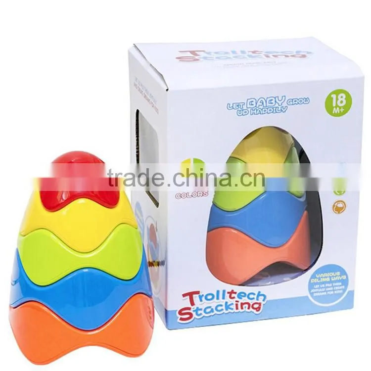 Early teaching toys intelligent baby plastic stacking toys