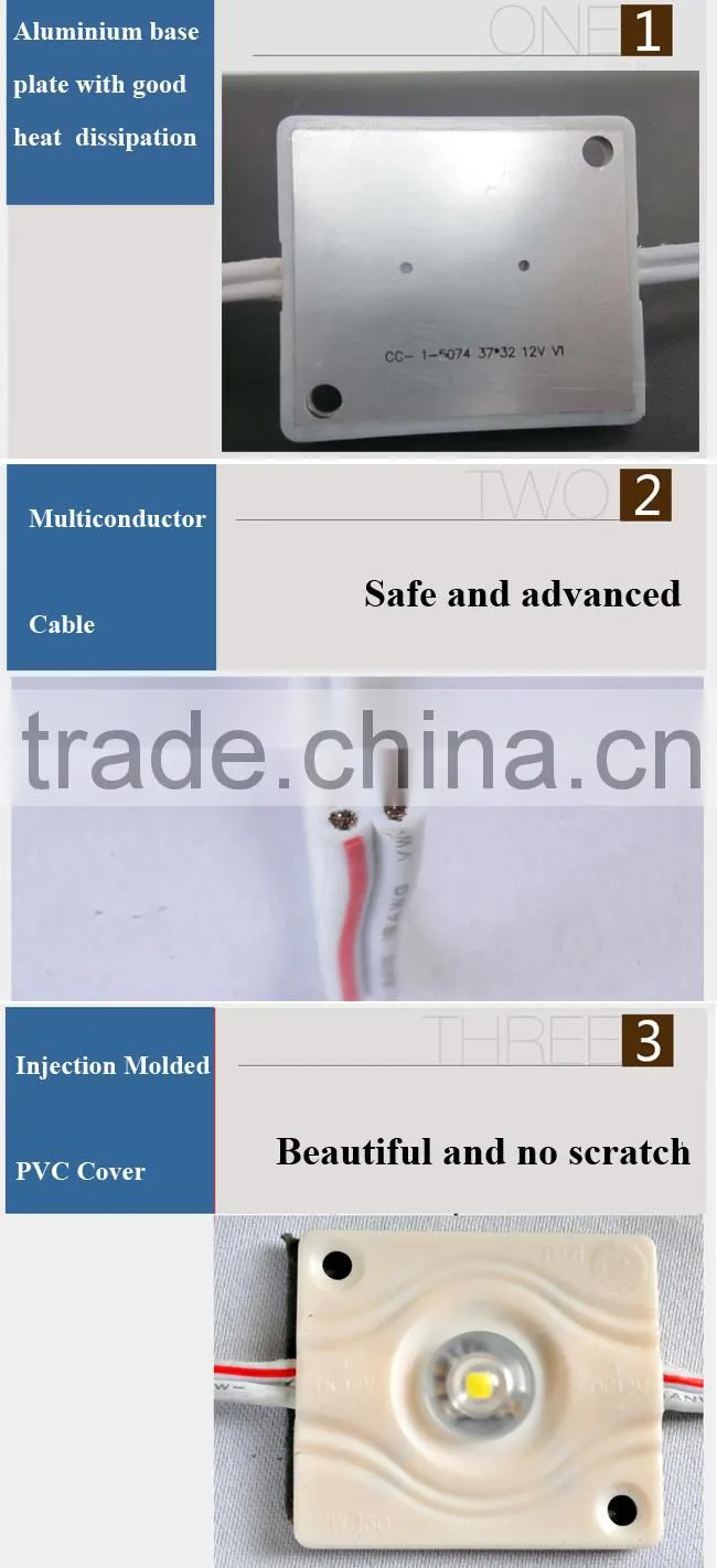 60pcs SMD 3030 High Power Waterproof LED Module (1 LED, 1.2W, L35.5 x W40mm)with one 12V 10A DC Power Supply