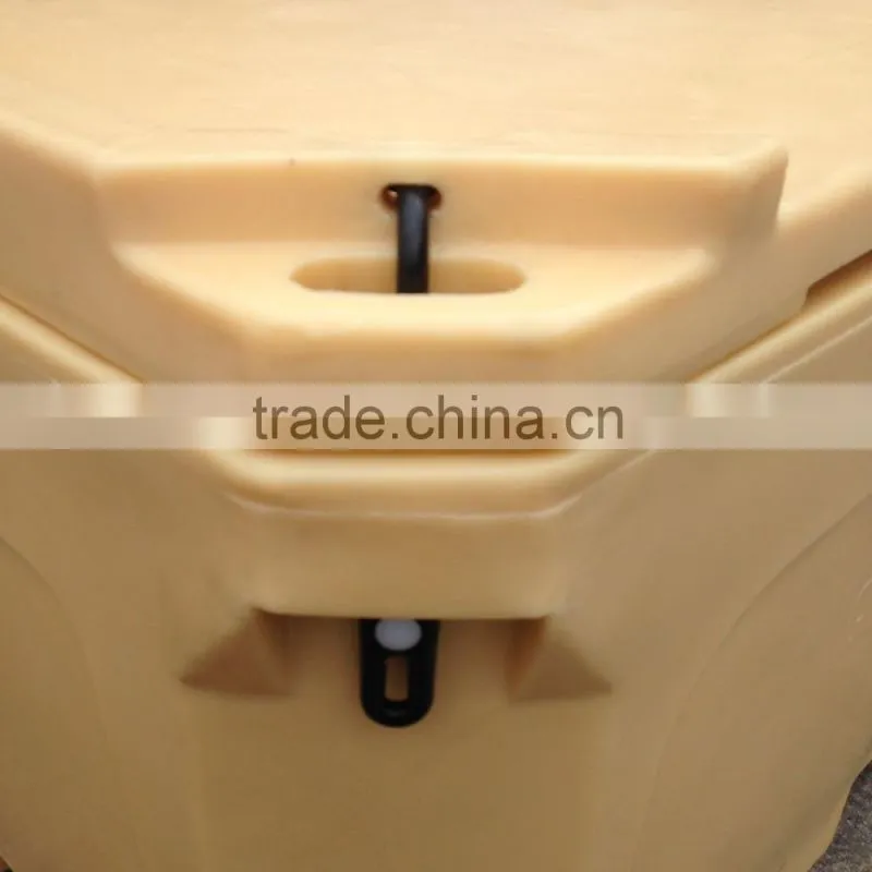 600L Rotational molding cooler,rotomolded fish box cooler box