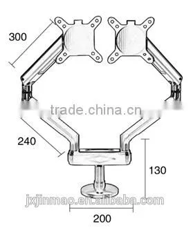 Dual Monitor Desktop Mount w/ Full Quick Release Arms Dual Monitor Arm Stand