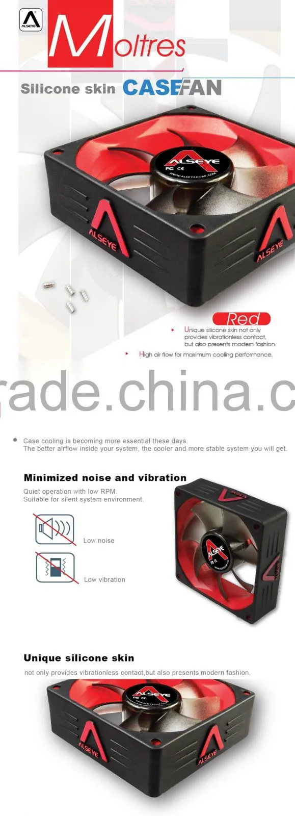 Alseye CA1201w manufacture ASCF-8025Si 80x80x25 cpu cooling dc fan