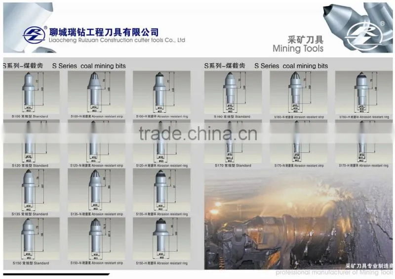 Round Shank Chisel Bits, Conical Bits, Crusher Tools