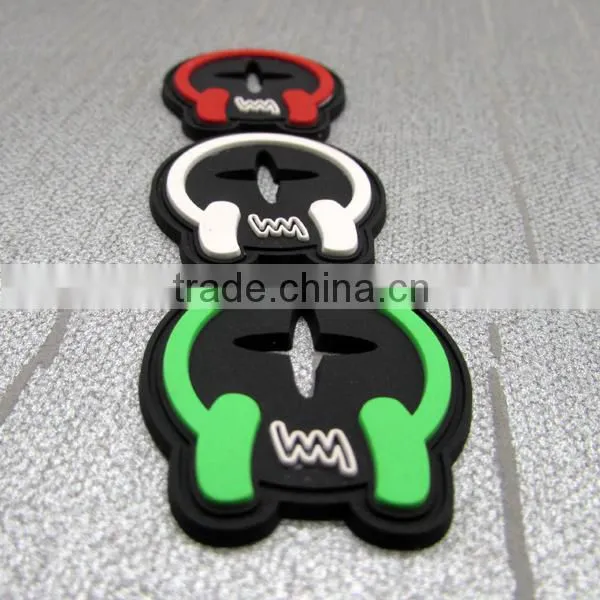Multiple Colors Bag Earring Hole Rubber Patch Logo