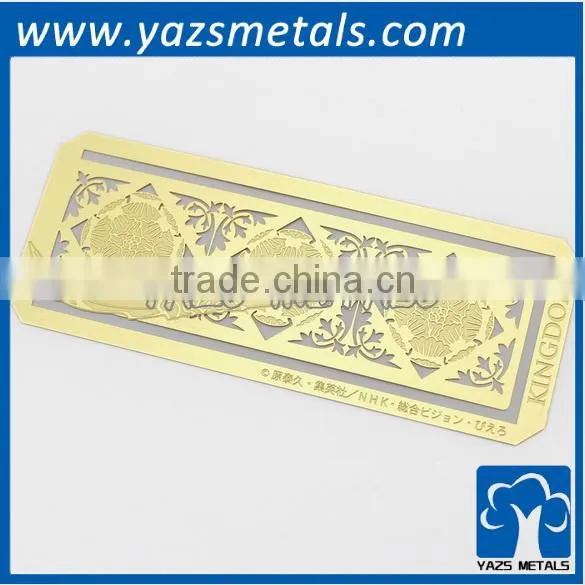 Customize etched metal bookmark