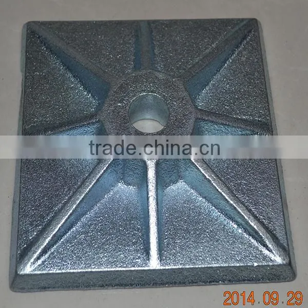 Base plate Ductile iron scaffolding accessories round base plate