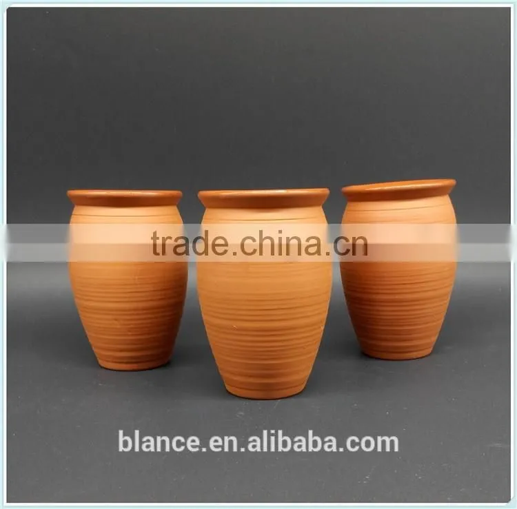 Matt finish outside clay mug custom design tall terracotta cup