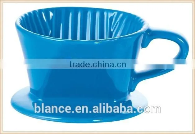 V shape ceramic material coffee dripper with customized logo