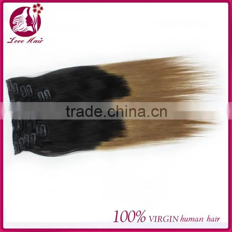 100% unprocessed virgin clip in malaysian hair extension